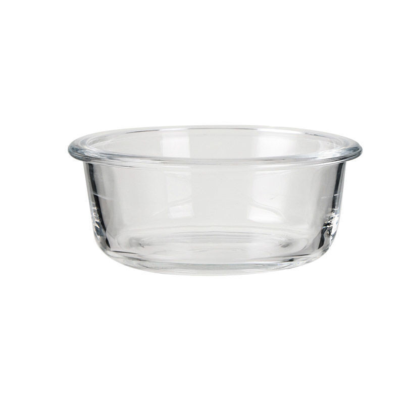 Glass Double Cat Bowl Set Non-Slip Raised Bowls for Kittens Food Water Dishes 11*13*5.5cm Size